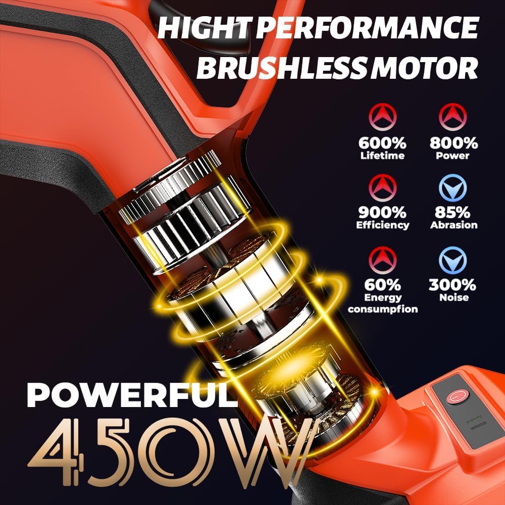 Upgraded Cordless Electric Pruning Shears with LCD Display, Battery Powered Garden Shears with Brushless Motor, 2 Rechargeable Batteries, 2 Inch (50mm) Cutting for Trees, Shrubs, and Yard Trimming