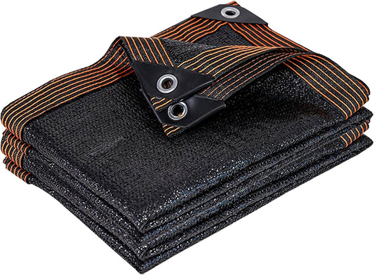 QLOFEI Shade Cloth for Garden, 60-70% Sun Screens for Patio Pergola Outdoor, Easy to Hang Mesh Tarp Shade Cloth with Grommets, Shade Neting Cover for Kennel Chicken Coop Plant Shade Sail, 4x6 FT