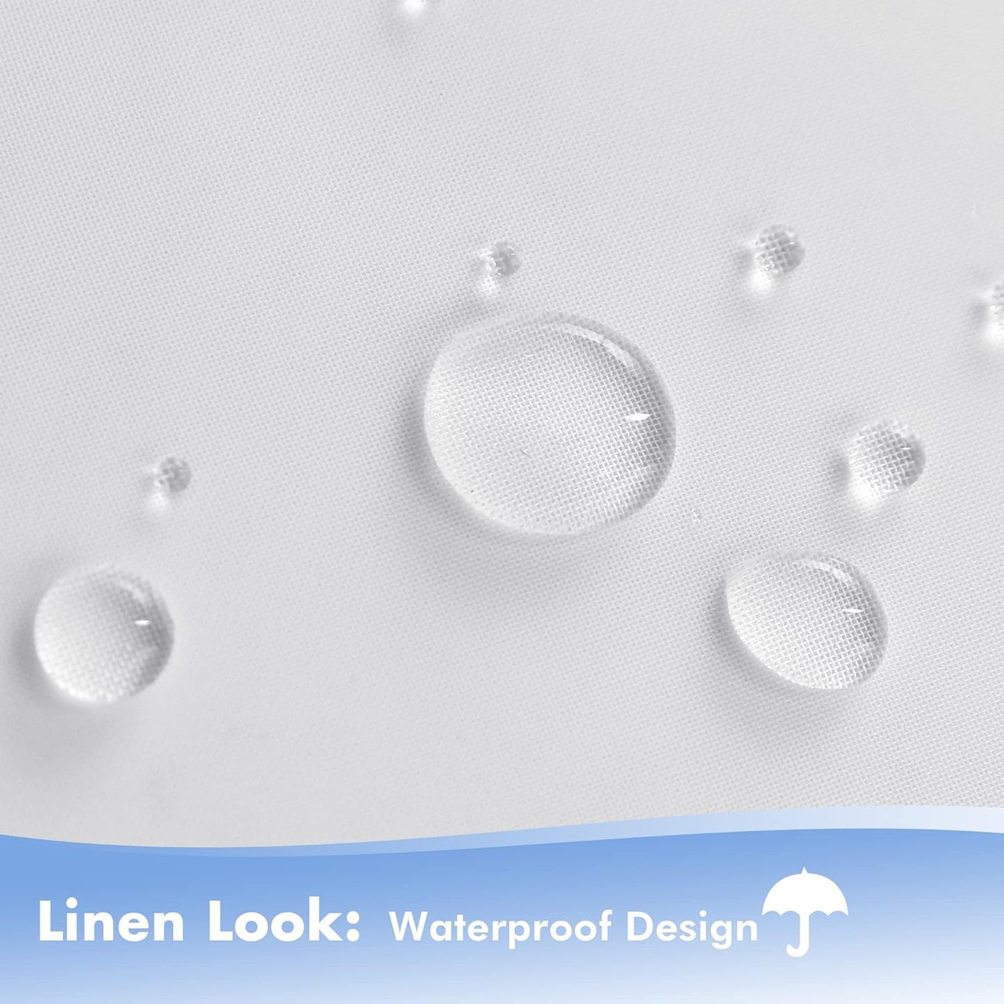 HolidayIdeas White Outdoor Sheer Curtains for Patio Waterproof, 4 Panels - 100 x 84 Inch - Extra Wide Voile Outside Curtains Light Filtering Grommet Drapes for Front Porch, Gazebo, Pergola, Backyard