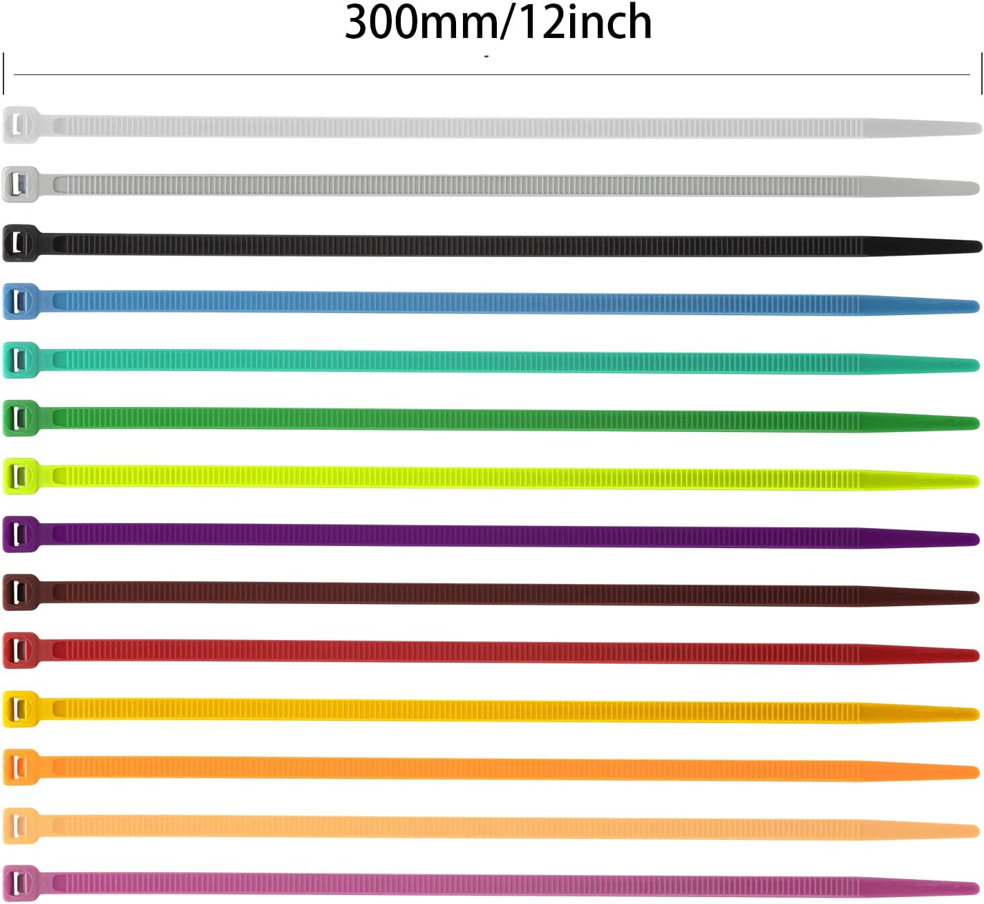 XINGO 100 PCS 12 inch Cable Zip Ties Heavy Duty,120 lbs Tensile Strength, Self-Locking Premium Nylon Zip Ties for Indoor and Outdoor Use (Purple)