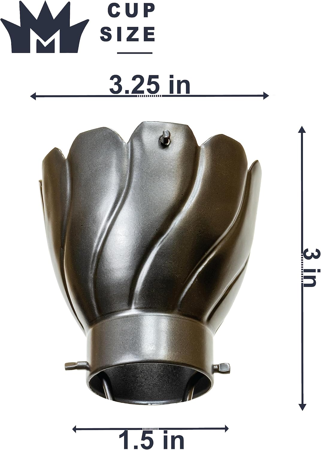 Monarch Rain Chains Aluminum Akira Rain Chain, 8.5 ft Pewter Powder Coated Aluminum Decorative Rain Catcher Chain for Gutters, Pewter Aluminum Rain Gutter Replacement Downspout