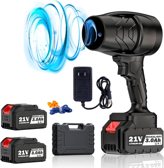 Cordless Leaf Blower - Handheld Leaf Blower with Battery and Fast Charger, High-Speed Motor and Adjustable Speed Design, Portable Dust Cleaner for Patio Cleaning, Lawn Care