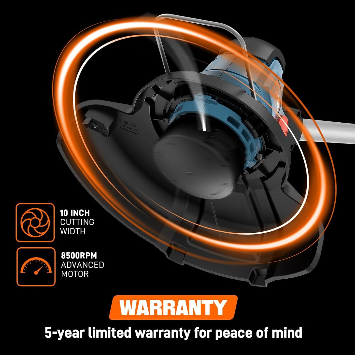 SENIX X2 20V 10'' Weed Wacker - 2 (2.5 Ah) Batteries, 2A Charger and Spool Included- X2GT-BDL