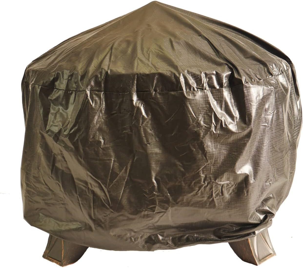 26 Inch Steel Deep Bowl Fire Pit with Cooking Grid, Weather Cover, Spark Screen, and Poker - Model# BFPW26W-CC Metal