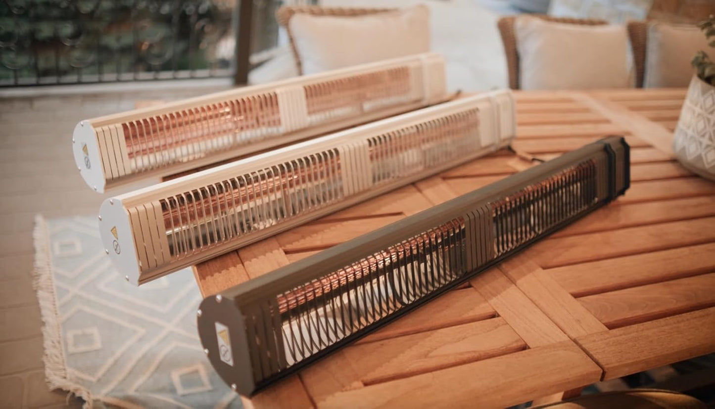 Commercial SunWave 3000 Watt Infrared Patio Heater Tungsten Ultra Quartz Low Glare with Remote control and 3 power levels, 11,028 BTU Max output By Muskoka Lifestyle Products USA (White)