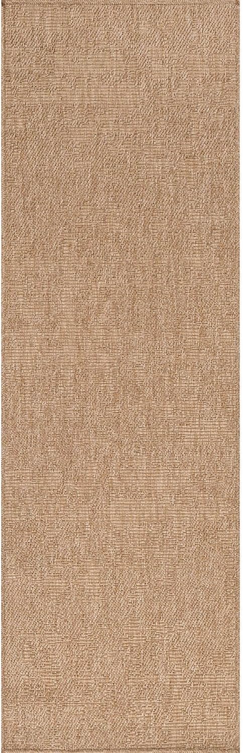 Washable Easy Jute Rug 2x7, Indoor Outdoor Runner Rugs, Natural Color Farmhouse Area Rugs for Living Room, Kitchen Rug High Traffic Area, Easy to Clean Solid Boho Woven Design Carpet (2 X 7 Natural)