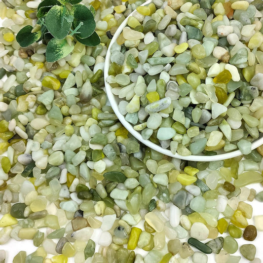10LB Succulent Jade Pebbles for Landscaping, 3/8 Inch Natural Decorative Polished Stones, River Rocks for Landscaping, Vase, Flowerpot Decoration, Indoor Decoration and Garden Decoration