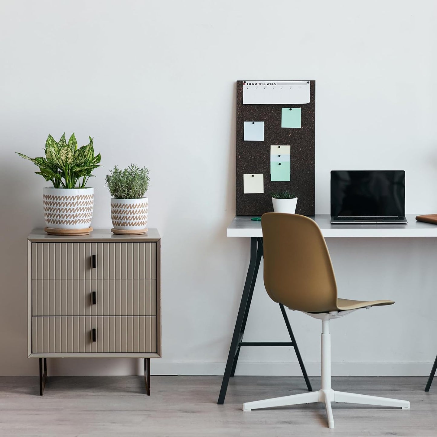 Ceramic Flower Pots Indoor-Outdoor: 5.75 Inch Planters with Drainage Holes & Saucer - Modern Decorative Plant Pots Ceramic for Home Gardeners (Wave)