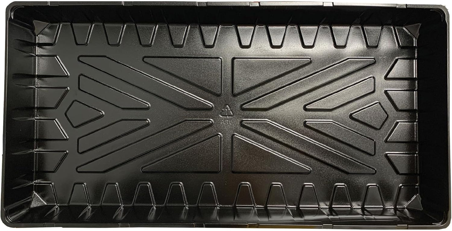 Jiffy Seed Starting Watertight Plastic Plant Tray, 10.75" x 21" - 10 Trays