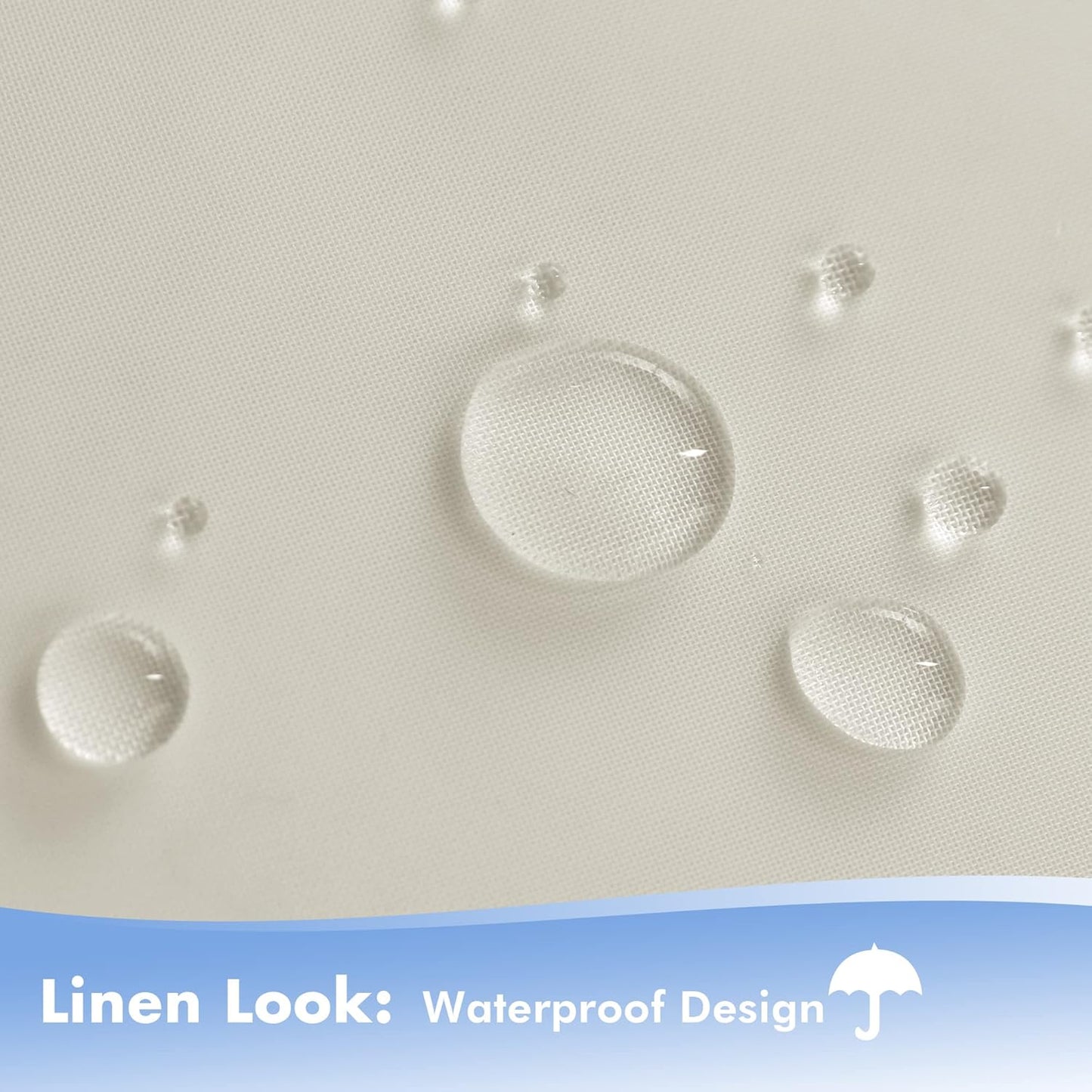 HolidayIdeas Beige Outdoor Sheer Curtains for Patio Waterproof, 4 Panels - 54 x 120 Inch - Light Filtering Voile Outside Curtains Grommet Drapes for Front Porch, Gazebo, Pergola, Backyard