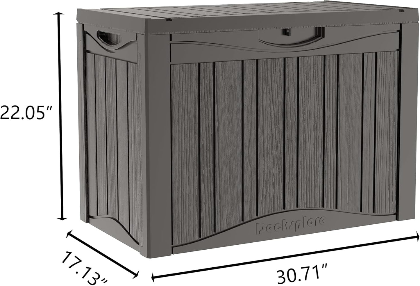 50 Gallon Waterproof Large Resin Deck Box Indoor/Outdoor Lockable Storage Container and Seating for Garden, Pool, and Patio (50 Gallon, Grey)