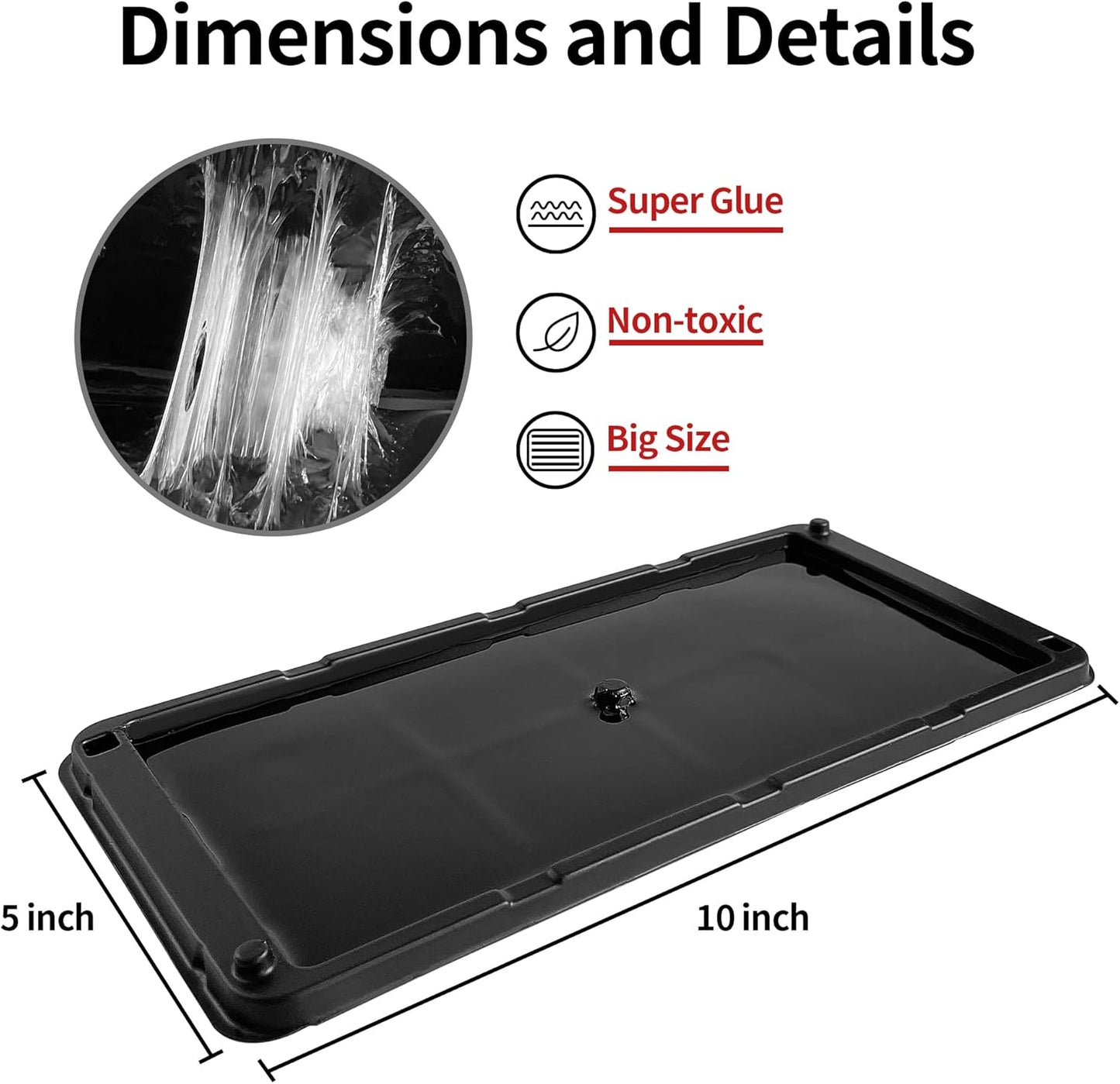 LULUCATCH Super Glue Traps 8 Pack for Mice & Snakes, Larger, Heavier Sticky Traps with Non-Toxic Glue. Sticky Mouse Traps Indoor, Easy to Set, Pet Safe Pest Control