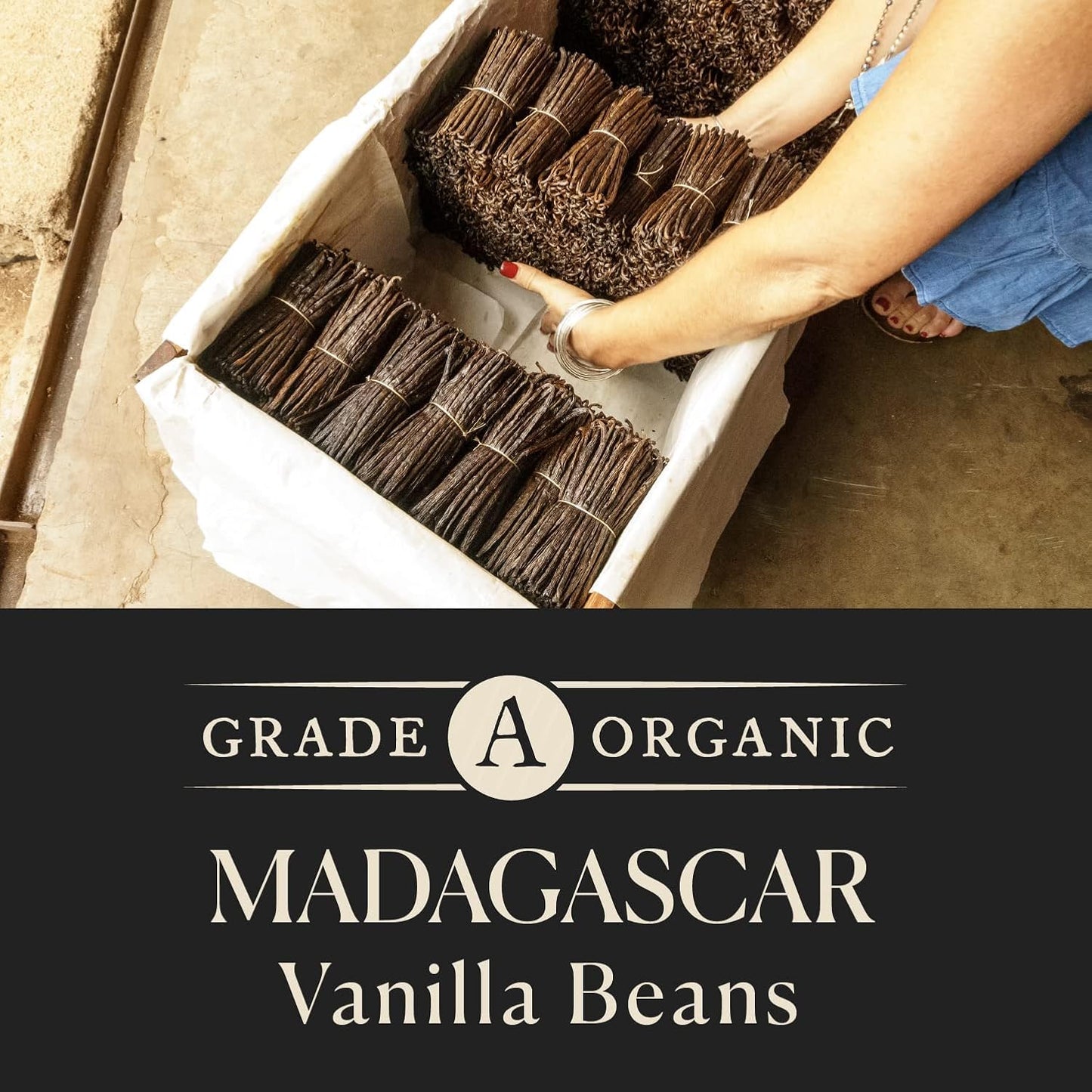 50 Organic Madagascar Whole Vanilla Beans, Grade A Vanilla Pods, Premium Vanilla Beans for Making Extract & Baking - Cook’s