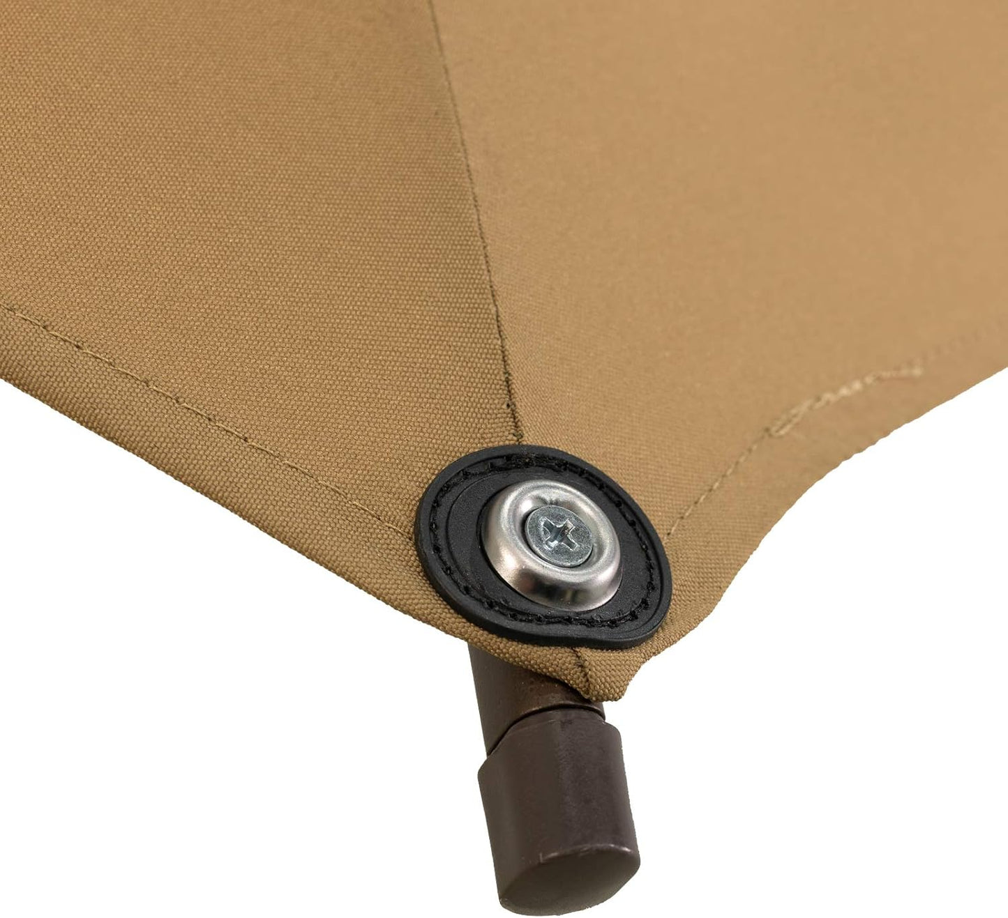 Ogrmar 6.5x10ft Patio Umbrella Rectangular Outdoor Table Umbrella with Crank & Push Button Tilt for Terrace, Backyard, Garden, Courtyard, Swimming Pool, Lawn (Tan)