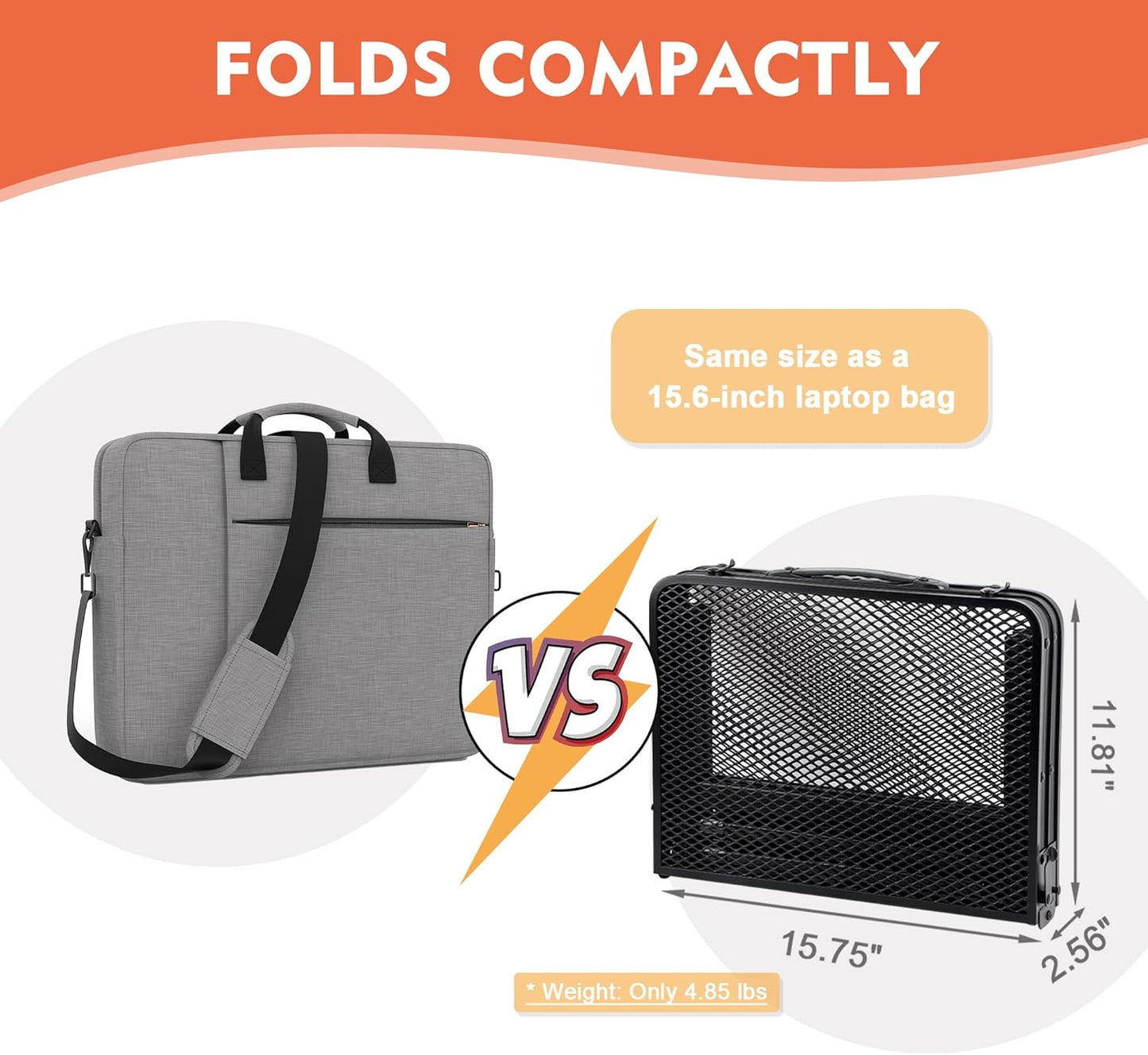 Camping Table with Mesh Desktop, Lightweight & Portable Small Folding Grill Table, Height Adjustable Metal Outdoor Table for Camp, Cooking, BBQ, RV, Picnic-2 FT Black