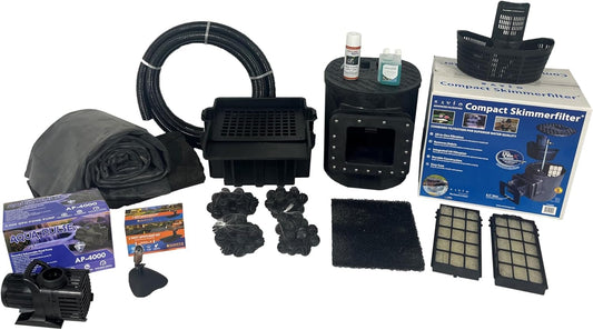 HALF OFF PONDS Savio Select 4,000 GPH Submersible Pump Pond Kit with 20' x 25' EPDM Rubber Pond Liner for Water Garden & Koi Pond
