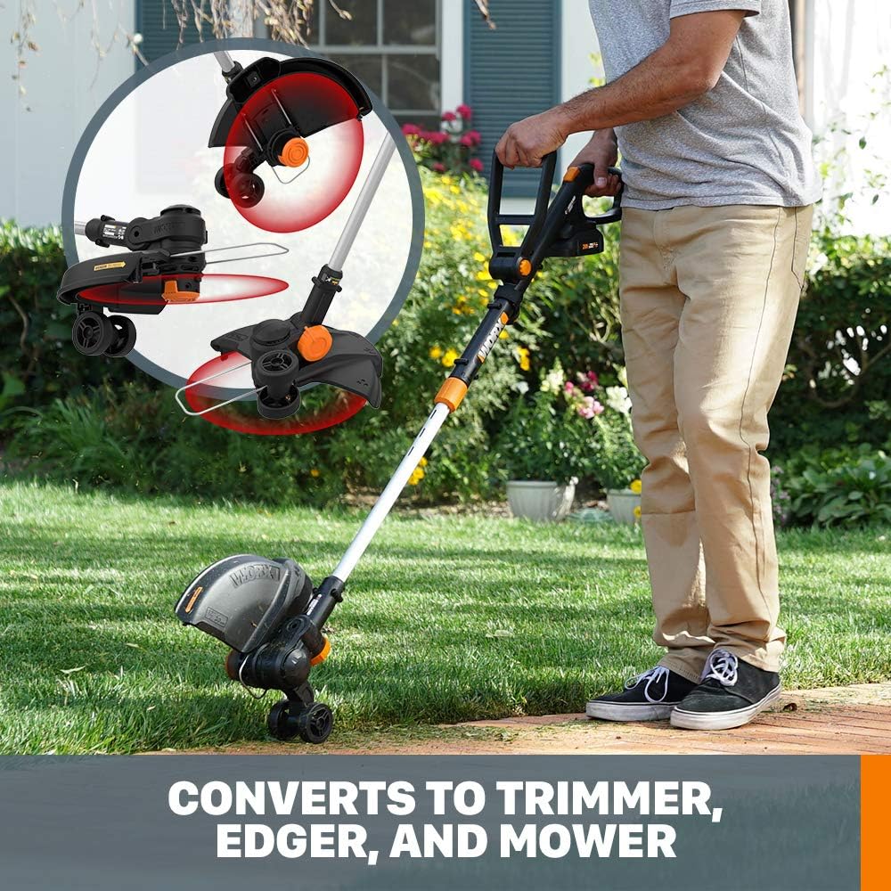 WORX 20V GT Revolution 12" 4.0Ah Cordless String Trimmer & Turbine Leaf Blower Power Share Combo Kit - WG930.3 (Batteries & Charger Included)