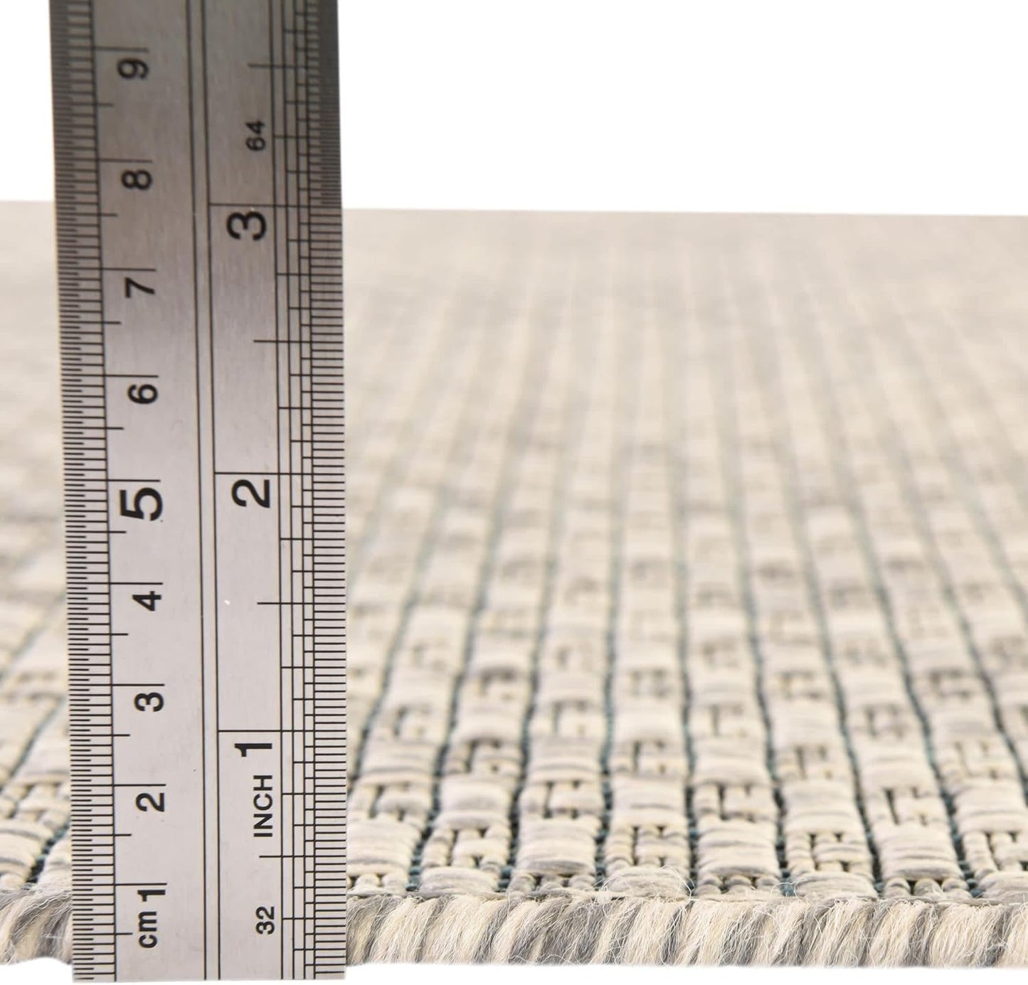 Unique Loom Collection Casual Transitional Solid Heathered Indoor/Outdoor Flatweave Area Rug (2' 7" x 12' Runner, Light Gray/Ivory)