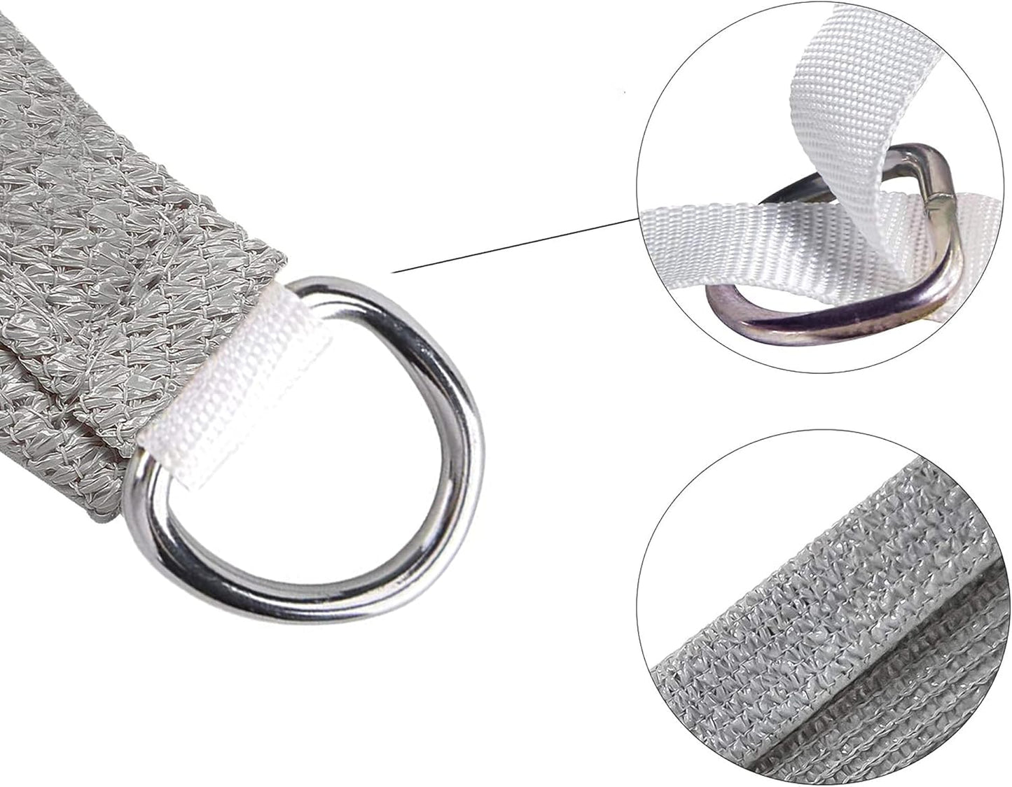 9' x 10' Gray Rectangle Sun Shade Sail SSP1212 Canopy Durable Fabric UV Block Awning,We Make Custom Orders