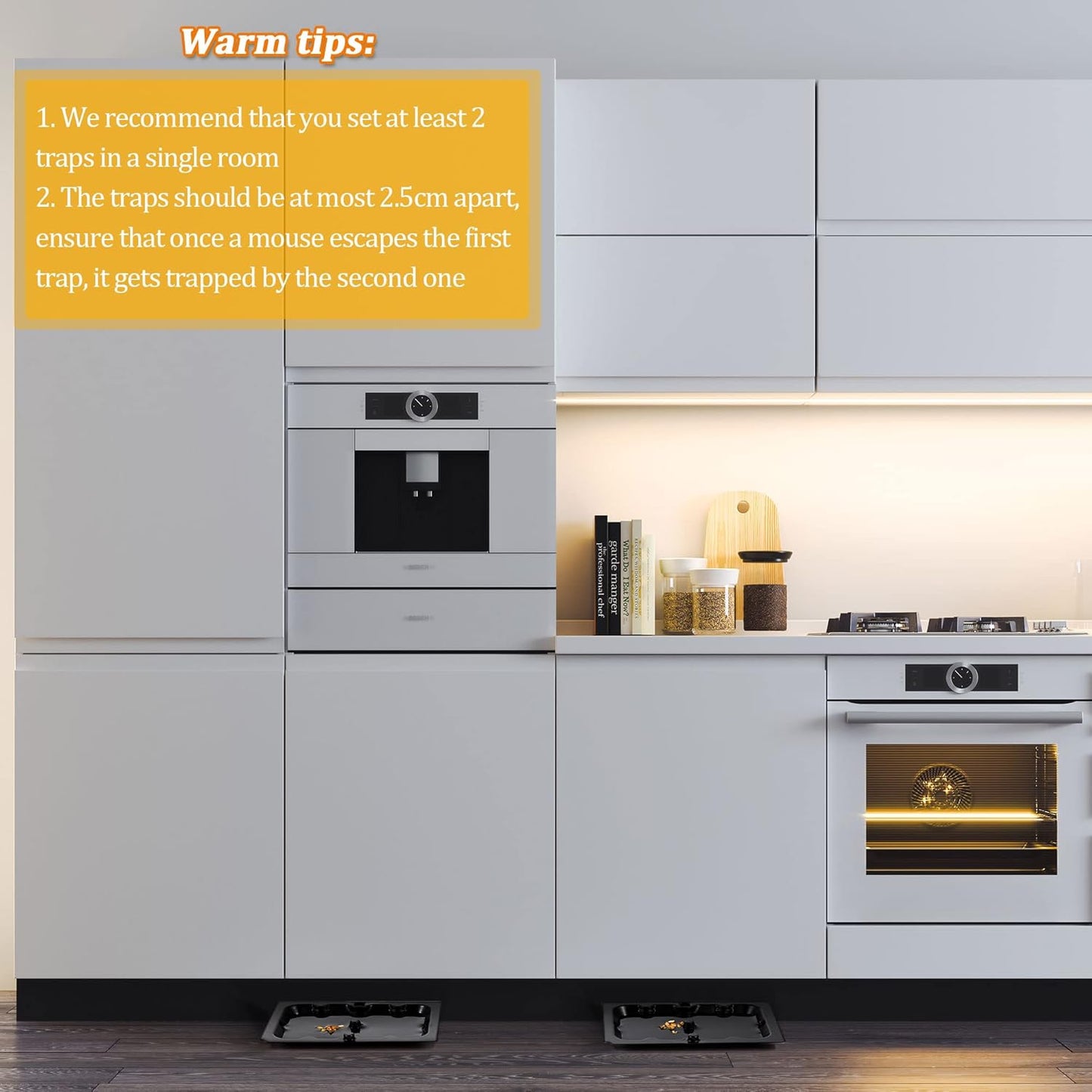 Qualirey 24 Pack Mouse and Insect Glue Traps, Strong Sticky Mice Traps Indoor for Home, Pre Scented Rodent Pads with Non Toxic Glue for House Garage, Ready to Use, Safe to Children and Pets (Black)