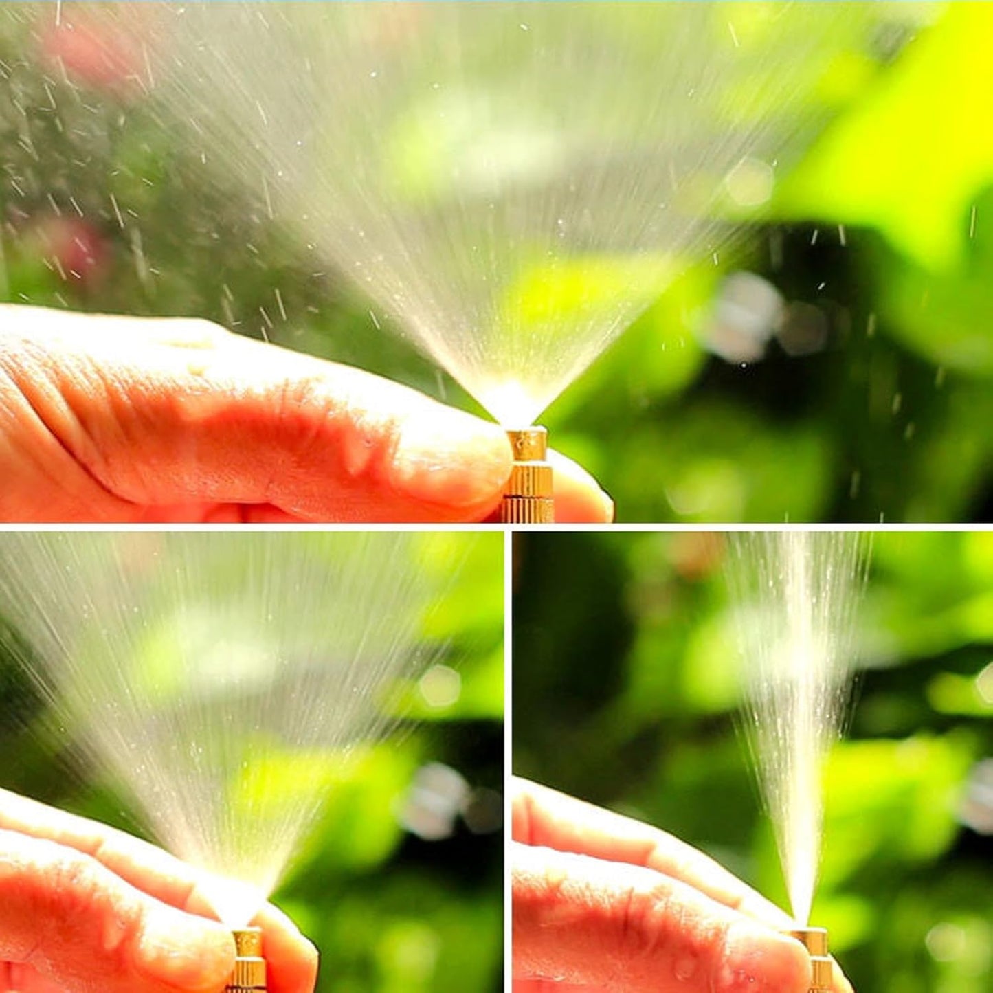 New drip Irrigation kit, Automatic Garden Watering System, Quick Connector and 360-degree Bending Dropper atomizing Copper Nozzle, Garden Plant Lawn Courtyard Watering System. (15 Spray nozzles)