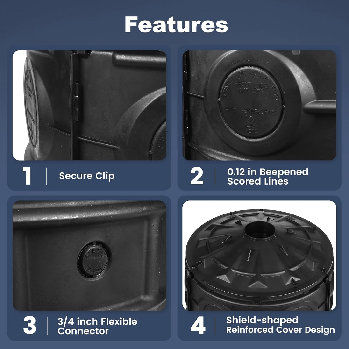 SQUEEZE master 50 Gallon Rainwater Collection Barrel-BPA Free Home Underground Rainwater Collection System-Prevents Flooding in Yard