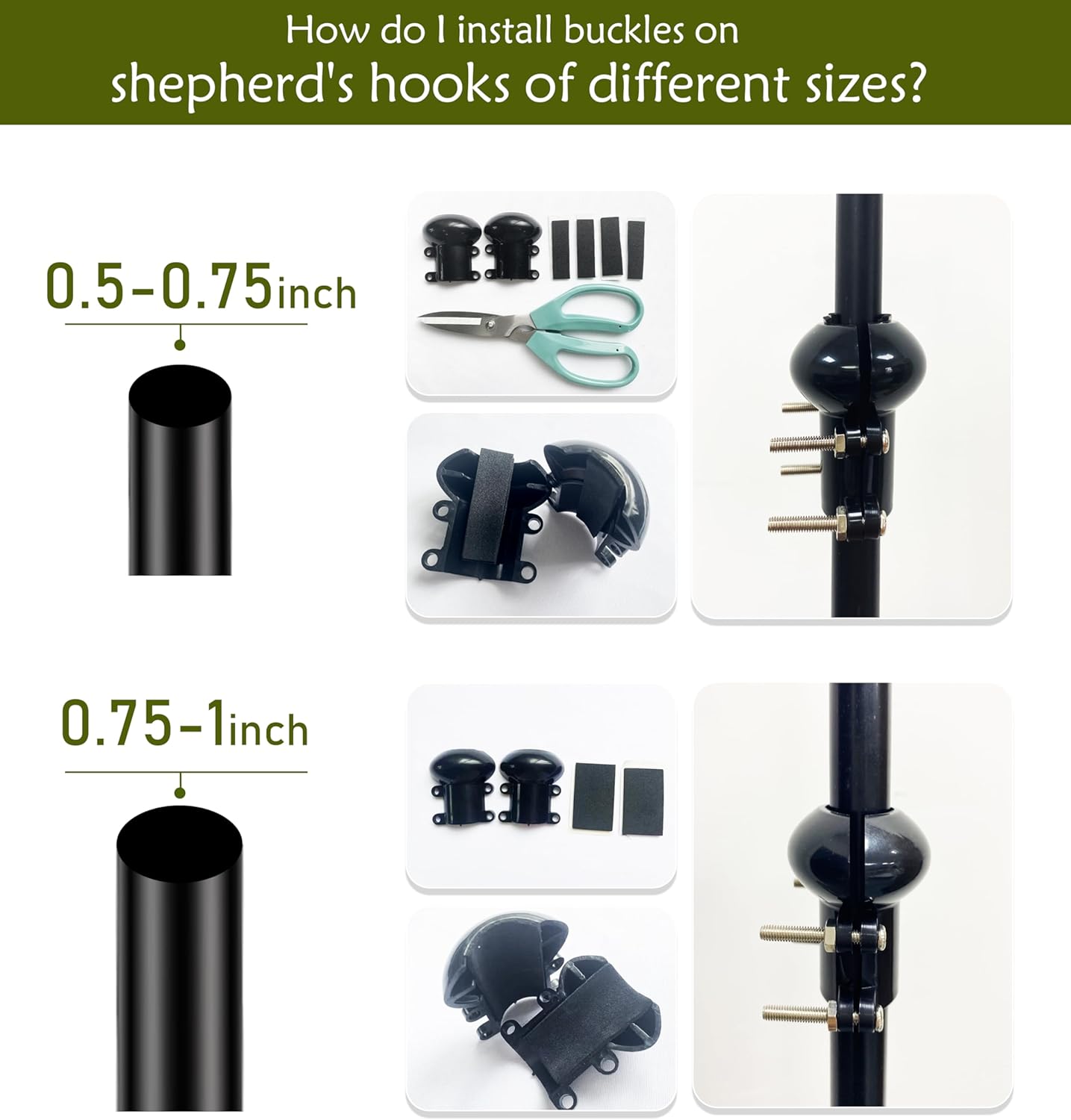 19-inch Squirrel Baffle, Squirrel-Proof for Bird Feeder Pole, Birdhouse Baffle for Shepherd's Hook in The Outdoors,(Black 2 Pack)