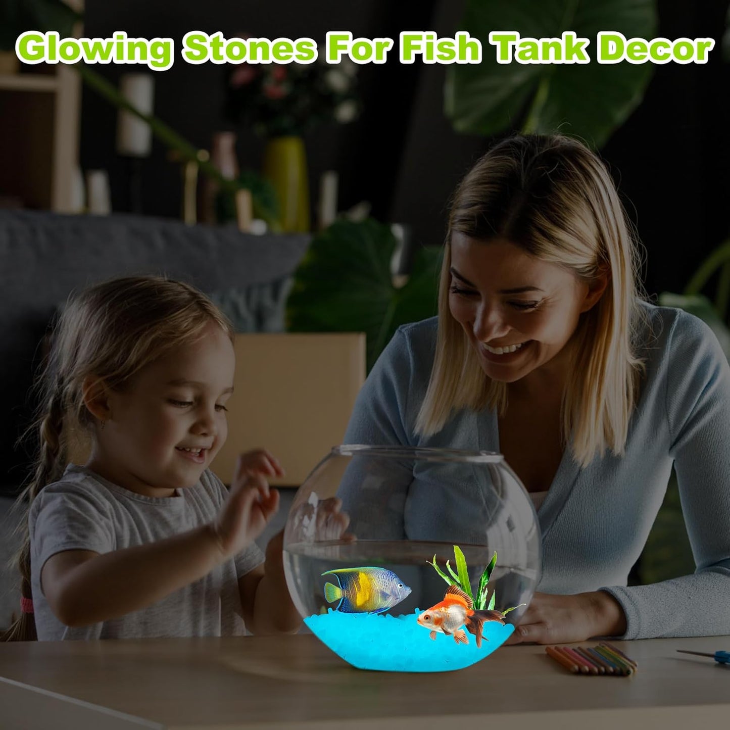 3000pc Glow in The Dark White Stones Luminous Pebbles White Fish Tank Rocks Glow Stones for Garden Glowing Rocks Outdoor Luminous Stone for Fish Tank Patio Aquarium Walkway Driveway,White