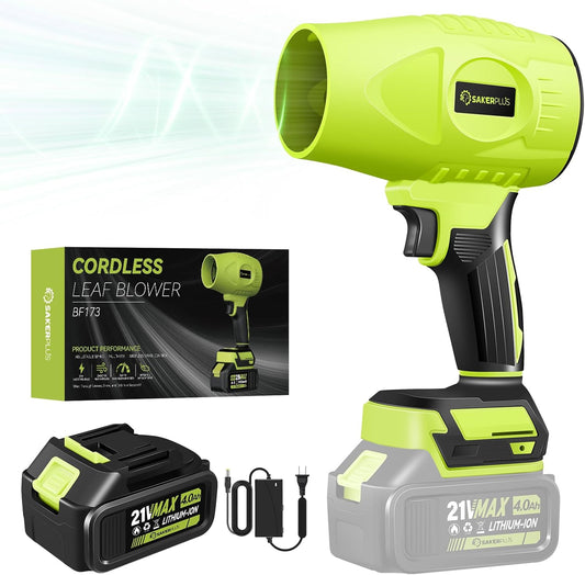Portable Dust Cleaner, Leaf Blower Cordless, Handheld Blower, Hand Blowers for Lawn Care, Patio Cleaning, Leaves and Dust Blowing, 4.0Ah Battery and Charger Included (1 Battery)