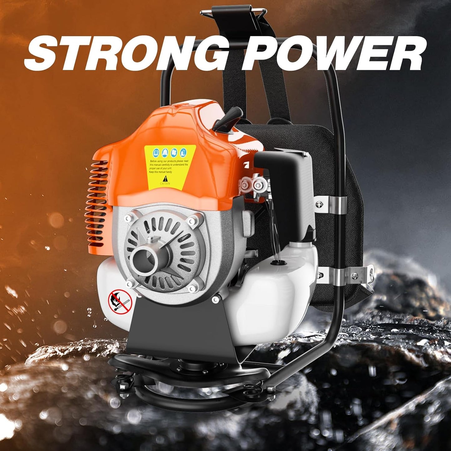 6 in 1 52cc Brush Weed Cutter Petrol Hedge Trimmer Grass Pruner Chainsaw Trimmer with Four Mowing Heads for Gardening Care