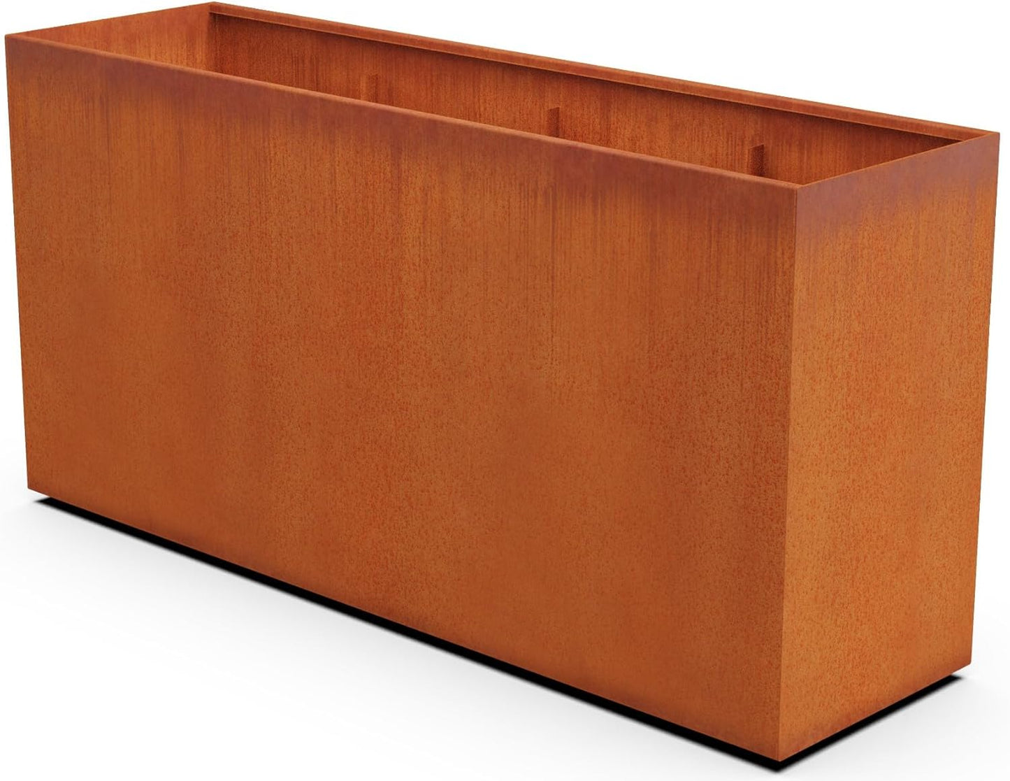 Corten Steel Planter Rectangle Outdoor Metal Garden Box Heavy Duty | Made in USA | Fully Assembled