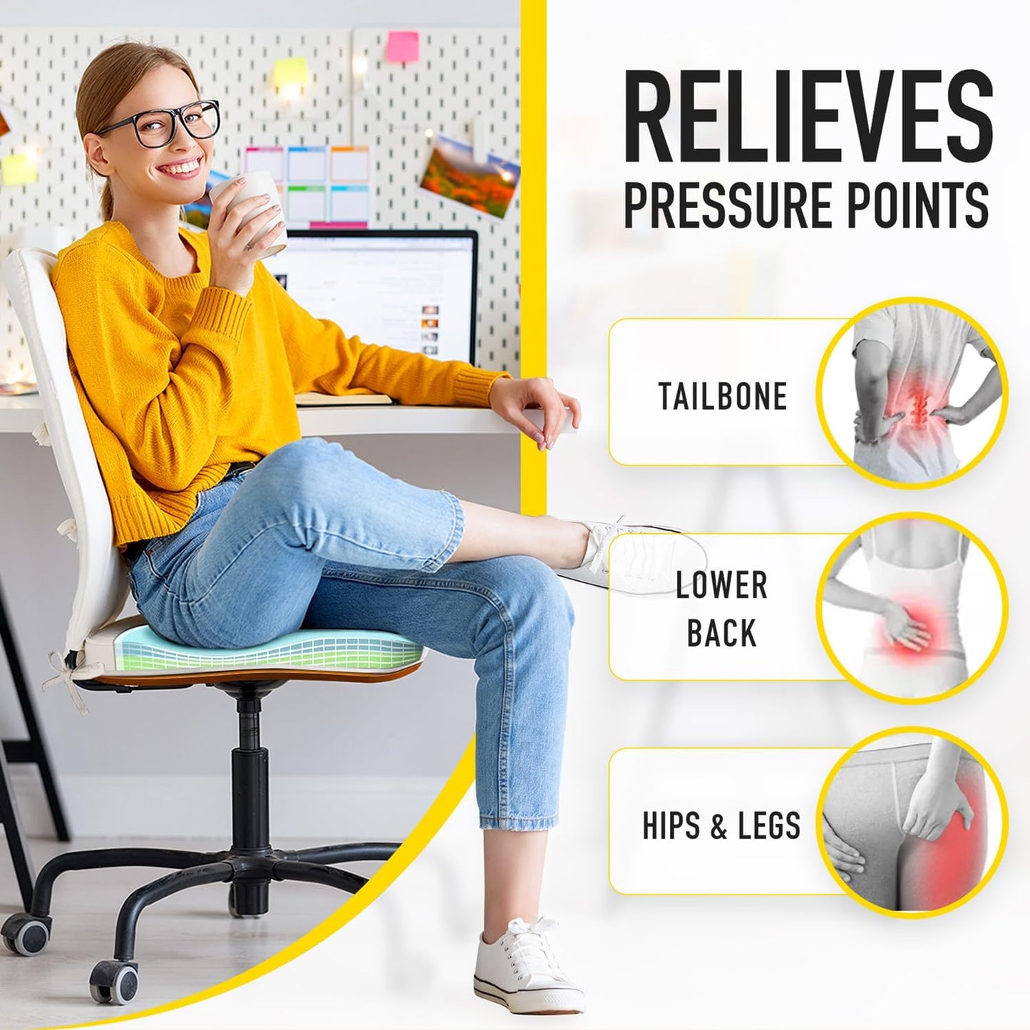 SUNROX Gel Memory Foam Chair Cushions, FadeShield Water-, Stain-Resistant Durable Reversible Seat Cushion Pads with Ties for Indoor/Outdoor Kitchen Dining Office, 19"x19", Set of 2, Burgundy