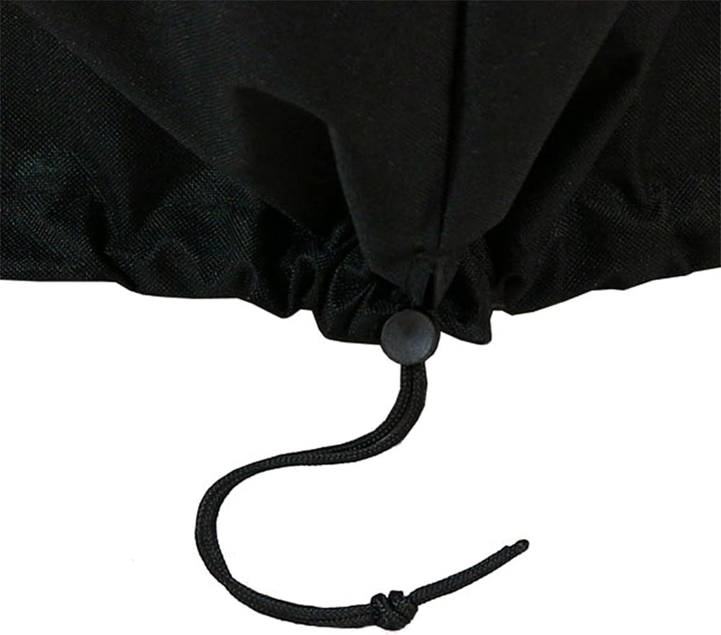 Sunnydaze Round Outdoor Fire Pit Cover - Heavy-Duty 300D Polyester and PVC with Drawstring Closure - Black - 58-Inch