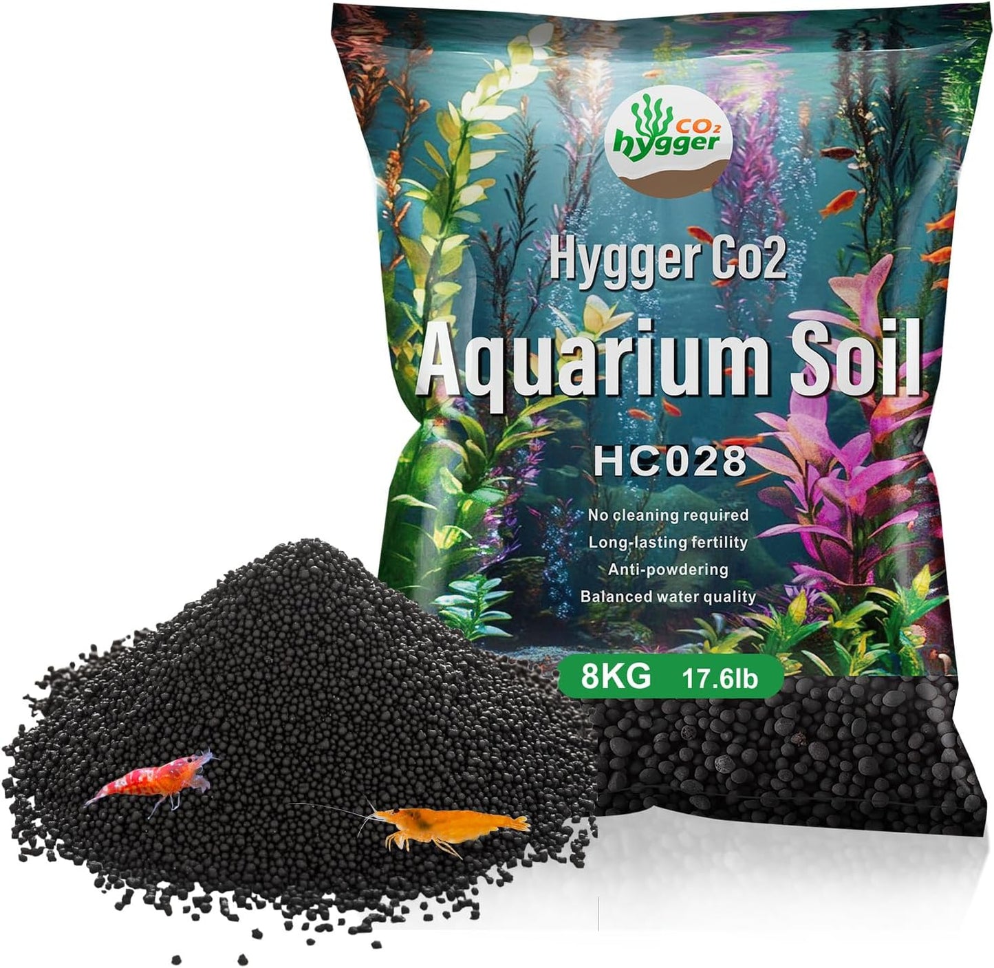 Upgraded Aquarium Soil Water Grass Mud, Ideal for Fish Tank Aquascaping Aquarium Substrate Soil for Plants and Shrimps, No Need to Wash (17.6 Pounds)