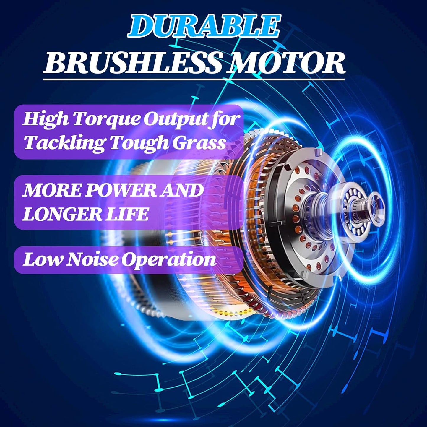 20000 RPM(6.0AhX2) Electric Weed Wacker,Dual-Durable-Line,Metal Blades,Wheel,4-in-1 Battery Powered Weed Eater Cordless+String Trimmer+Edger Lawn Tool+Brush Cutter,Weed Whacker