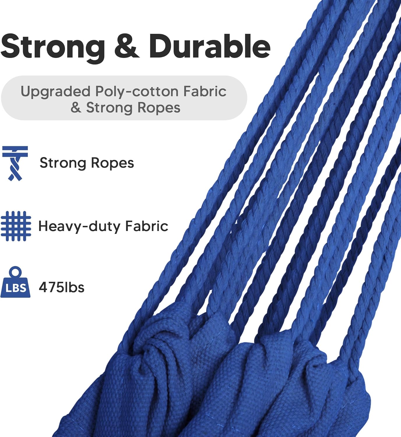 SUNCREAT Hammocks for Outside, Portable Camping Tree Hammock, Hammock Replacement for Stand, Navy