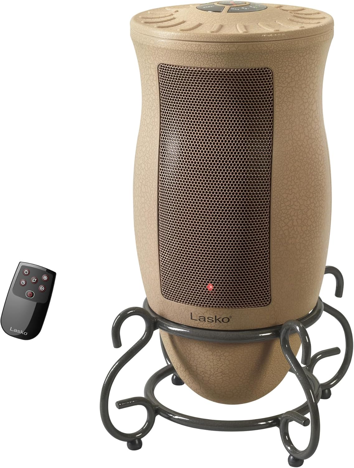 Lasko Oscillating Designer Ceramic Tower Space Heater for Home with Adjustable Thermostat, Timer and Remote Control, 16 Inches, 1500W, 6435