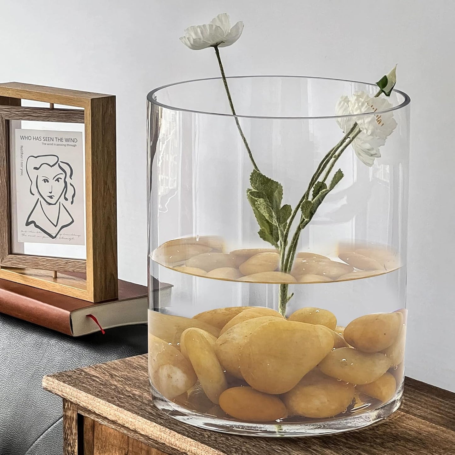 10 lbs Yellow River Rocks, 1-2 Inch Polished Pebbles for Indoor Plants, Decorative Rocks Stones for Landscaping, Vases, Aquariums, Fountains, Pathways, Backyard and Garden