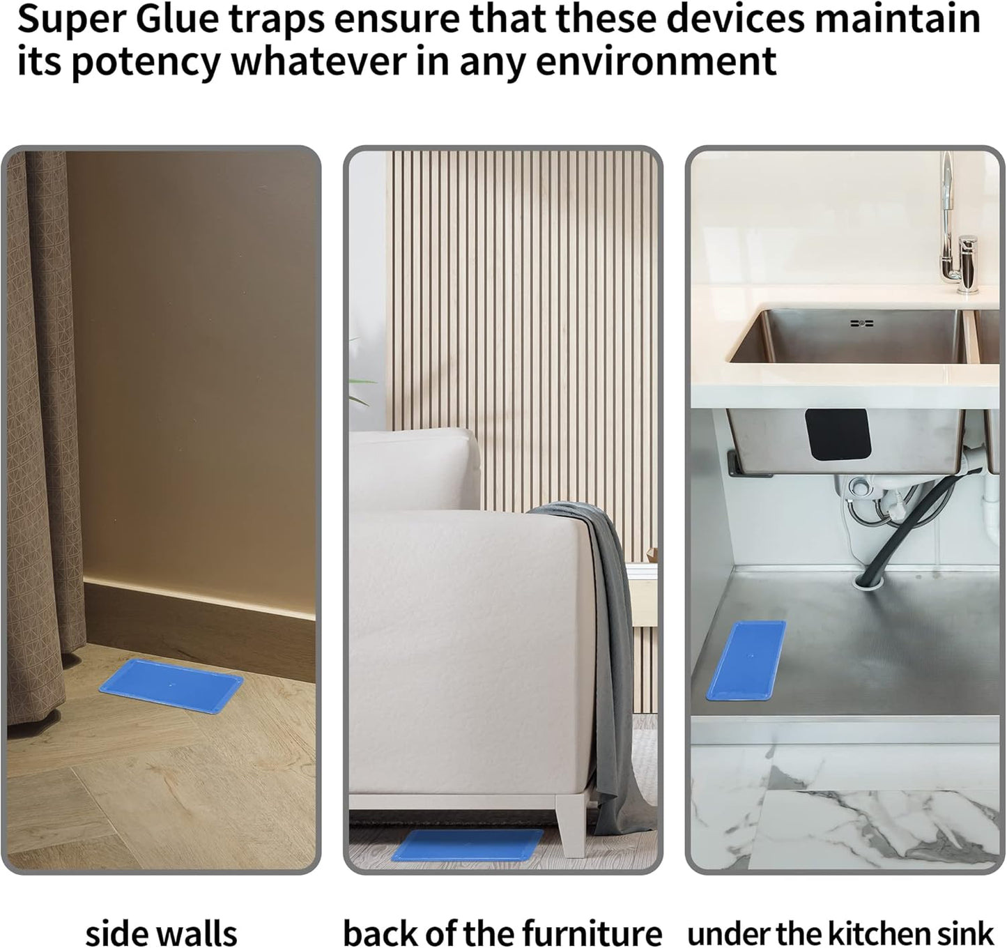 LULUCATCH Super Glue Traps 36 Pack for Mice & Snakes, Larger, Heavier Sticky Traps with Non-Toxic Glue. Sticky Mouse Traps Indoor, Easy to Set, Pet Safe Pest Control