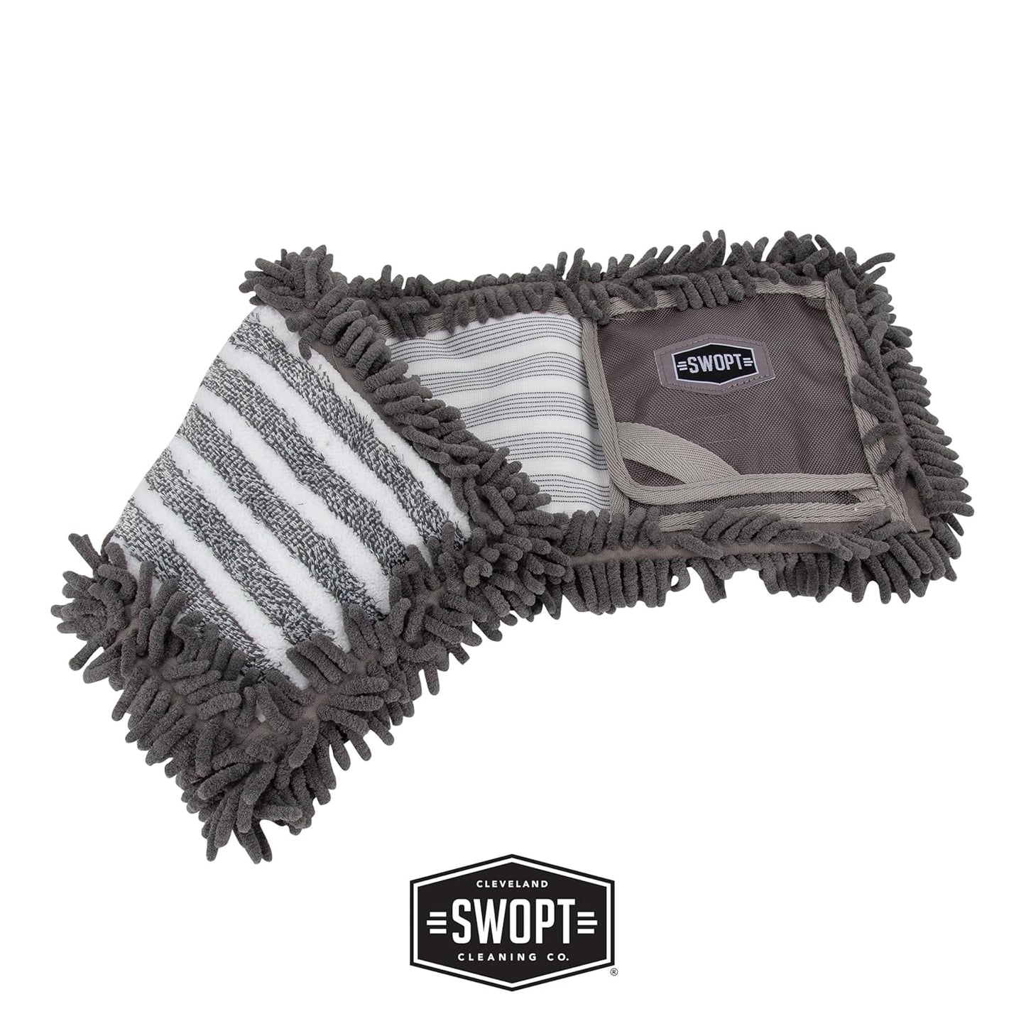 SWOPT 24” Microfiber Dust Mop Refill – Microfiber Cleaning Pads for Use on Wood, Laminate, Tile – Interchangeable with All SWOPT Cleaning Products for More Efficient Cleaning and Storage