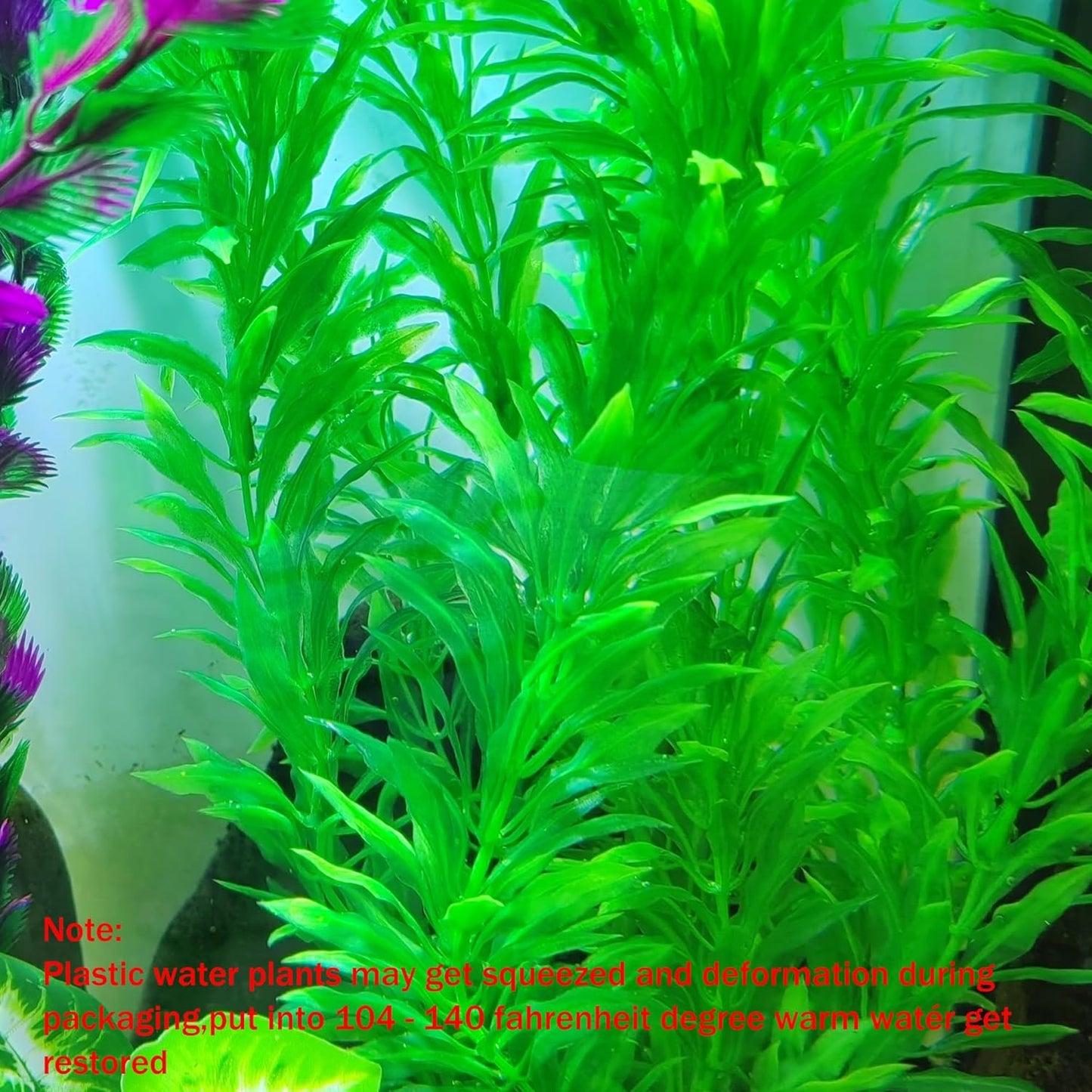 20.47 Inch Tall Aquarium Plants – Large Lifelike Artificial Fish Tank Decorations, 2 Pcs Fish Tank Plants Plastic，Durable & Safe for Freshwater/Saltwater Aquariums (Green (Style D))