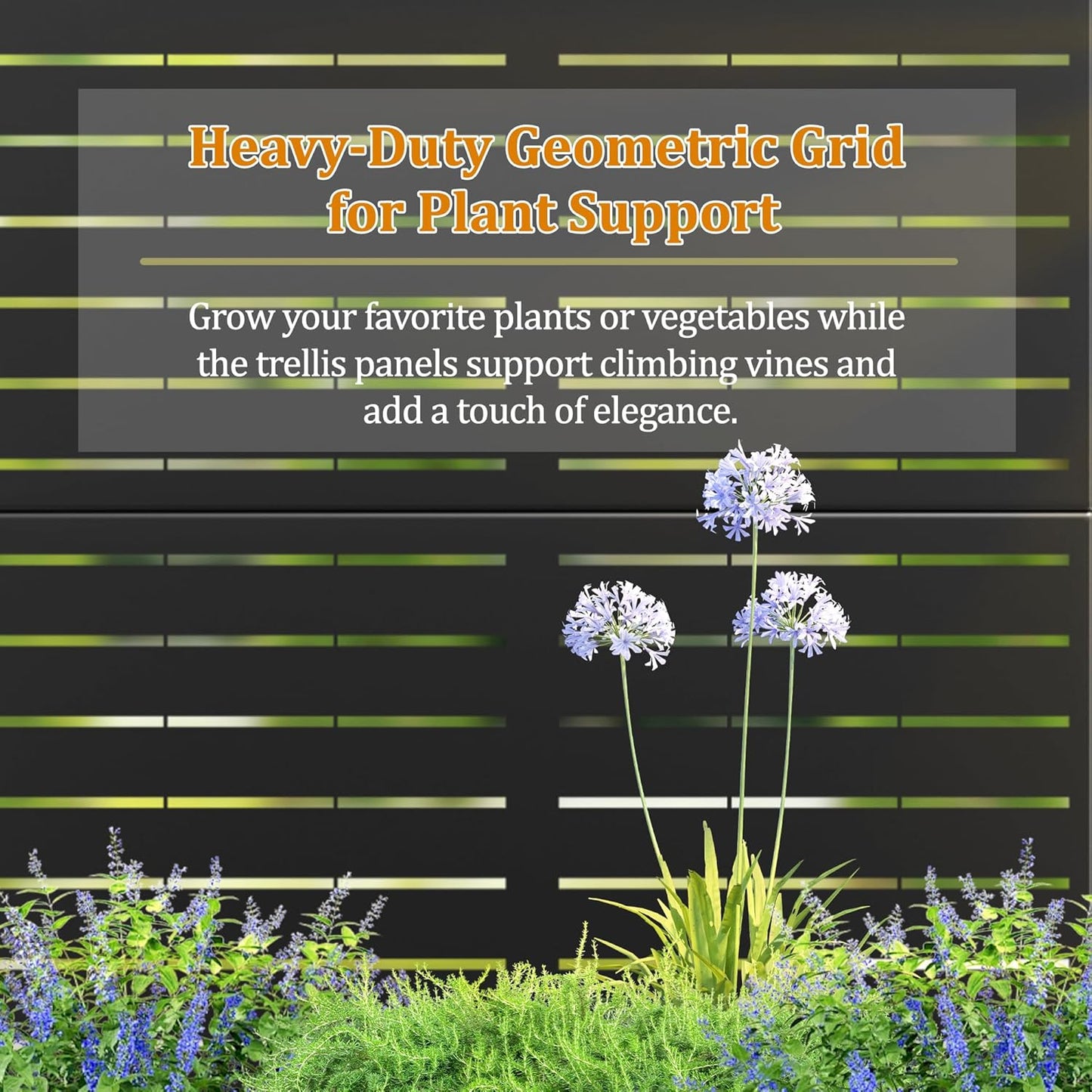 TOAOTBNBO Metal Planter Box with Trellis, Heavy-Duty Raised Garden Bed for Climbing Plants, Drainage Hole, Outdoor Planter Box with Privacy Screen，35''L×16''W×71''H