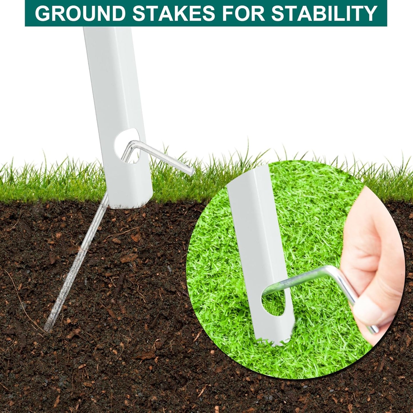 Garden Windmill for Yard Decor, 8 ft Tall Metal Windmill with Spinning Blades, Weather-Resistant Outdoor Windmill for Lawn, Farmhouse, Rustic & Farm Decor,White