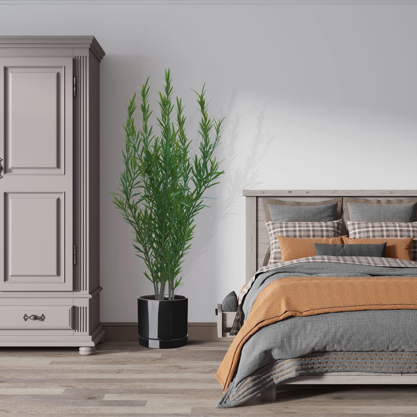 Aveyas 10 inch Ceramic Plant Pot with Drainage Hole and Saucer - Suitable for Indoor and Outdoor Use, Modern Planters for House Garden Flower Tree Snake Monstera Plants (10", Glossy Black)