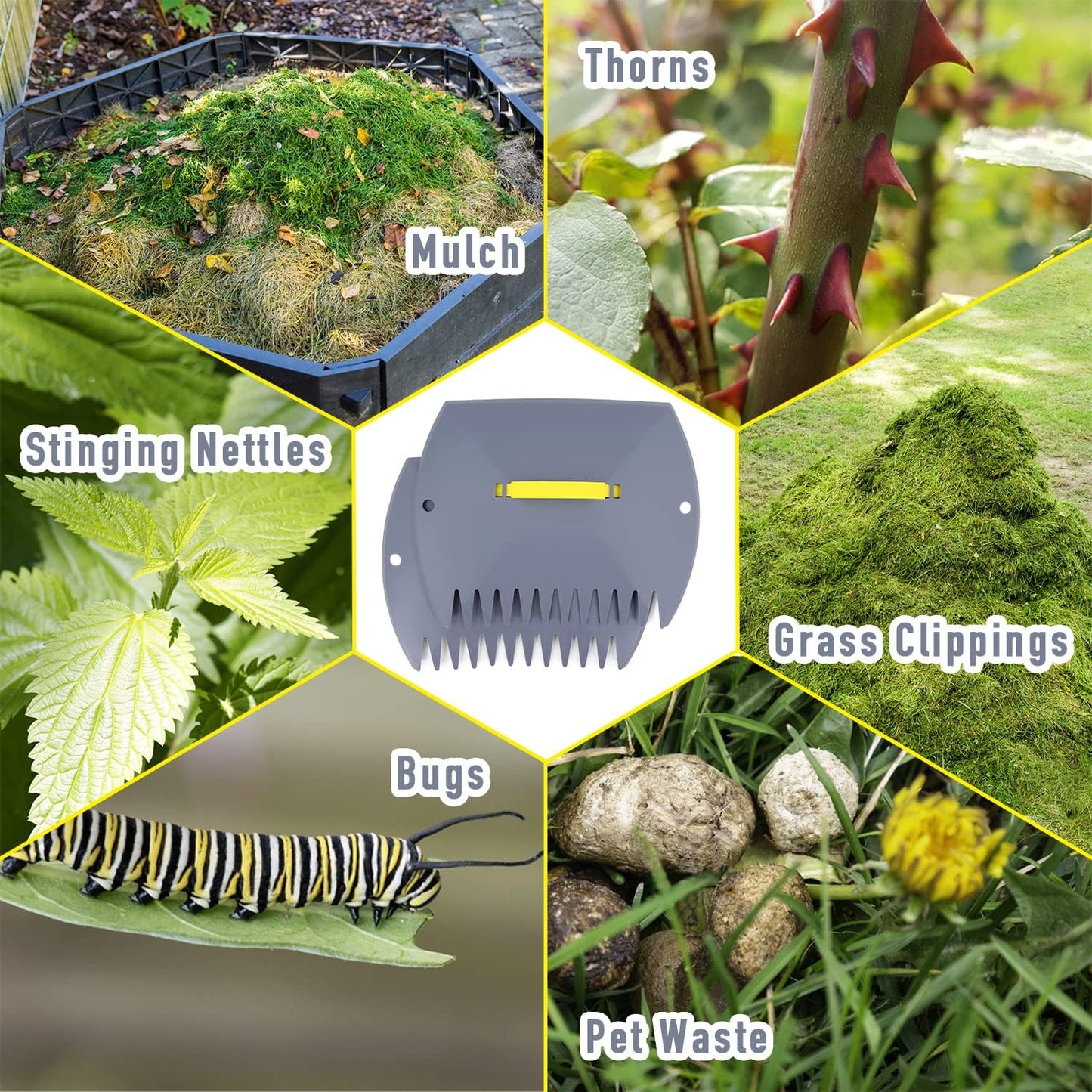 Jardineer Leaf Scoops and Claws, Lightweight Leaf Grabber Claws, Yard Scoops for Leaves, Grass, Lawn Clippings, Twigs or Debris (1 Pack)