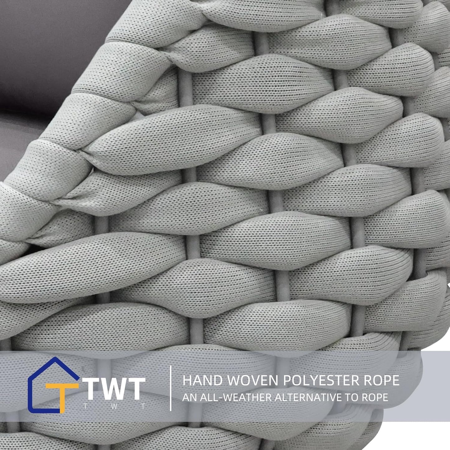 TWT 5-Piece Aluminum Patio Furniture Set, Outdoor Armchairs with Coffee Table, Metal Sofa Set for Deck, Porch, Balcony, Indoor