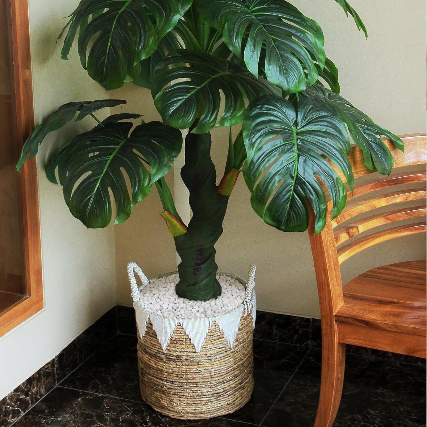 30 LB White Pebbles for Plants, 3/8 inch White Rocks for Vases Landscaping, Small Decorative Stones for Indoor Outdoor, Polished