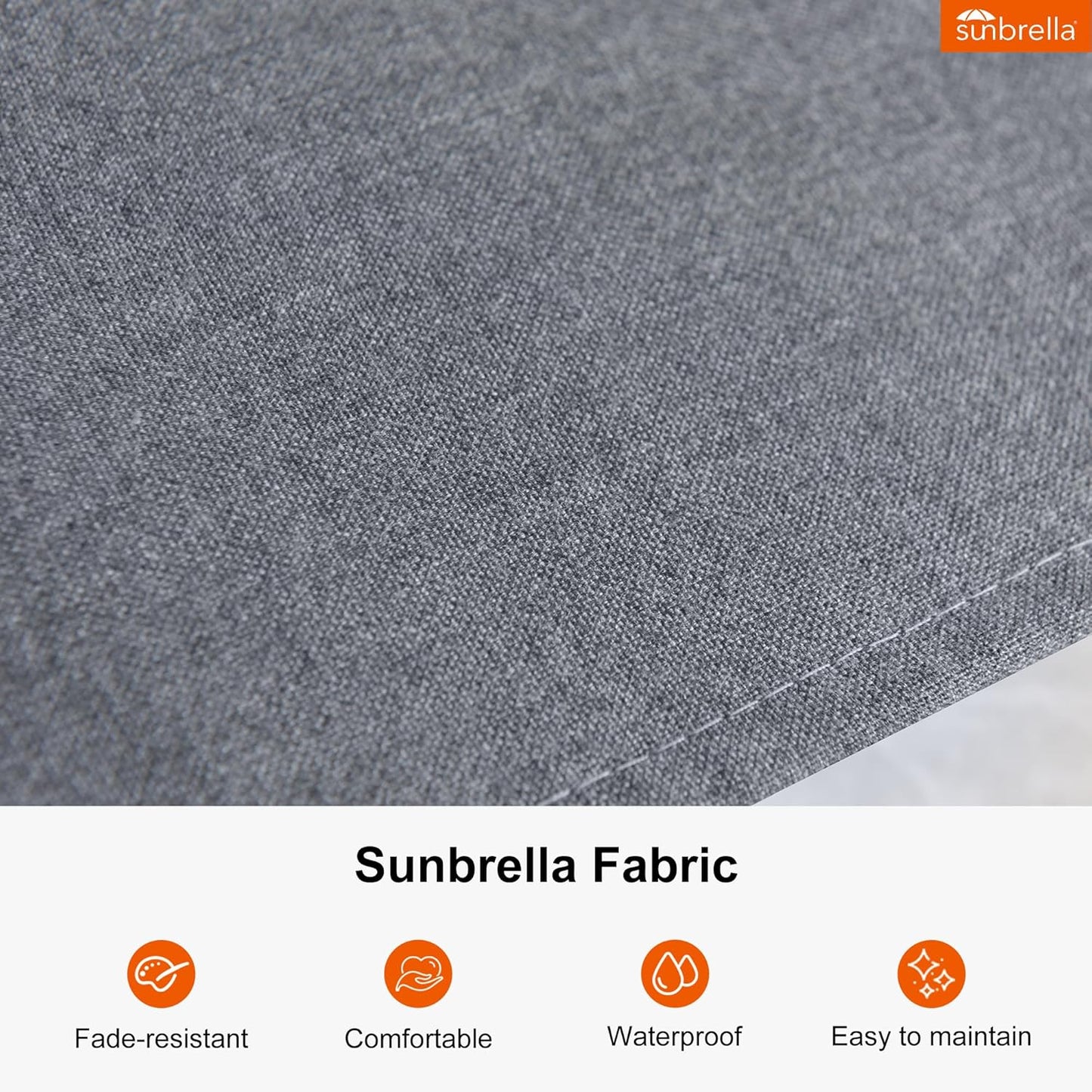 PURPLE LEAF 10' X 10' Solar Powered LED Patio Large Umbrella Offset Double Top Hanging Umbrella Outdoor Market Umbrella for Garden, Slate Gray