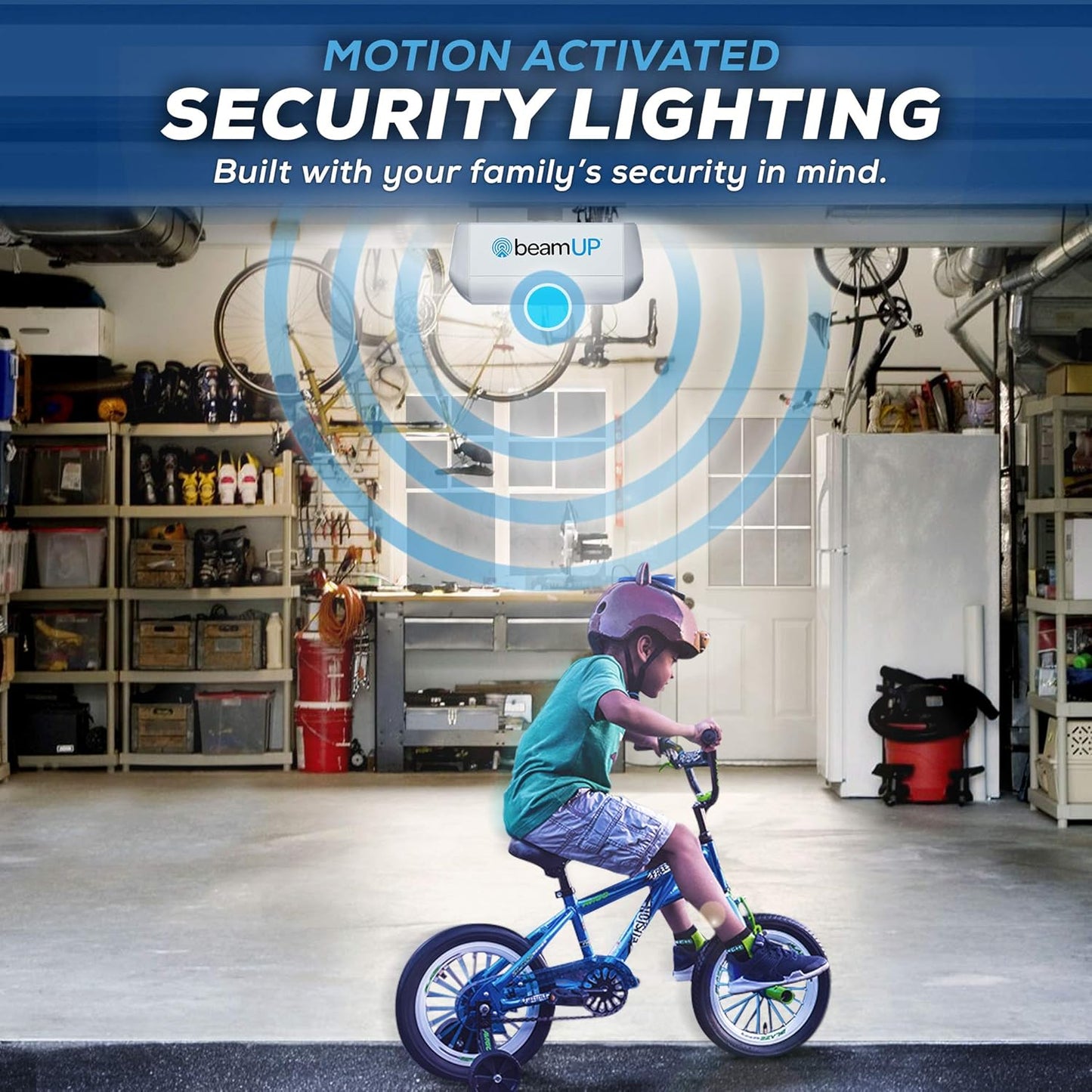 Centurion BU800 Two Car Smart Garage Door Opener, Ultra-Reliable 1-1/4 Horsepower Equivalent DC Motor, Integrated Edge-to-Edge 3000-Lumen LED, with Beam Home App for Smart Garage Control, White