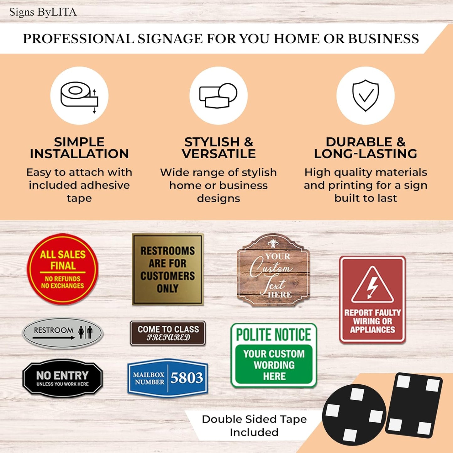 Signs ByLITA Standard Sprinkler Room Sign (Red/Yellow) - Small 2 Pack